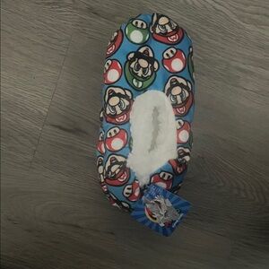 Cozy Mario Character Blue Kids slipper socks